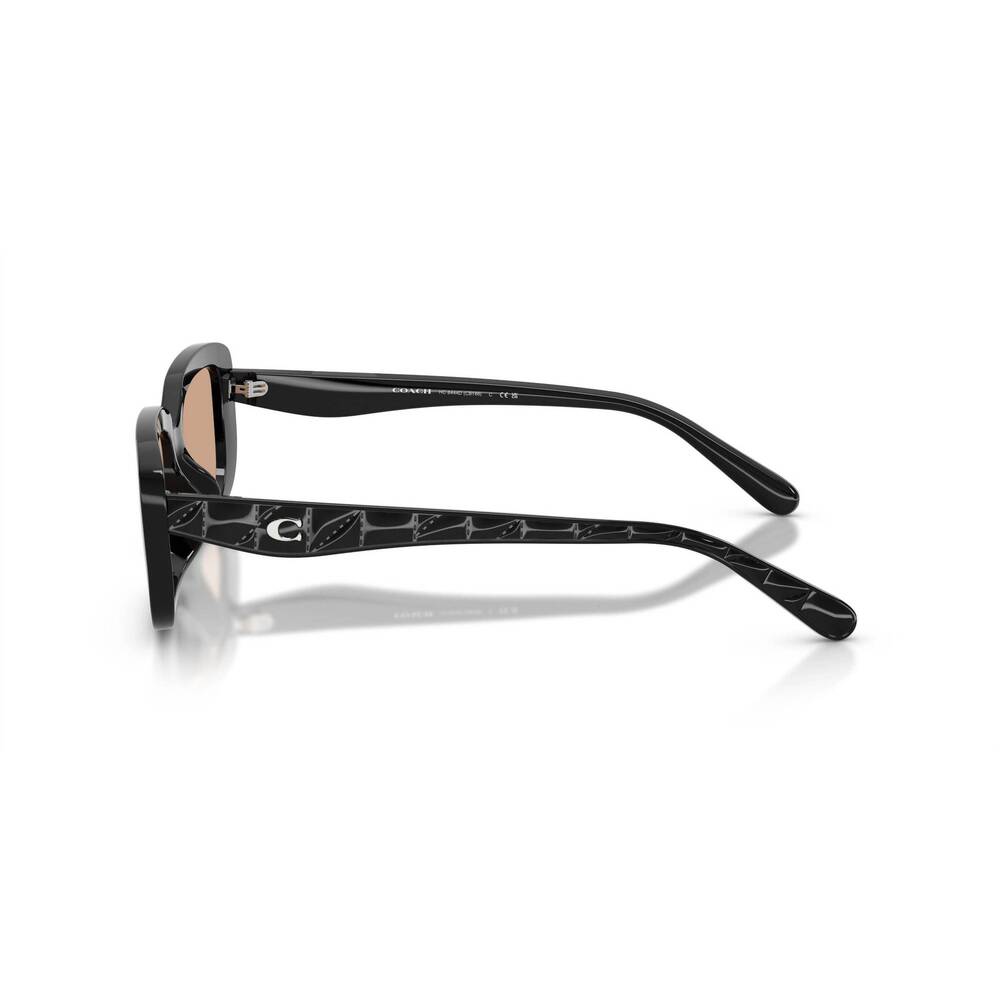 NEW COACH women's rectangle sunglasses in black/dark pink - Picture 2 of 3